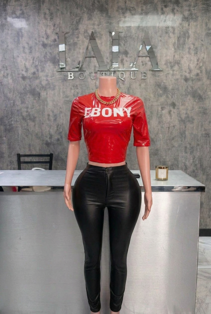 Ebony leather top